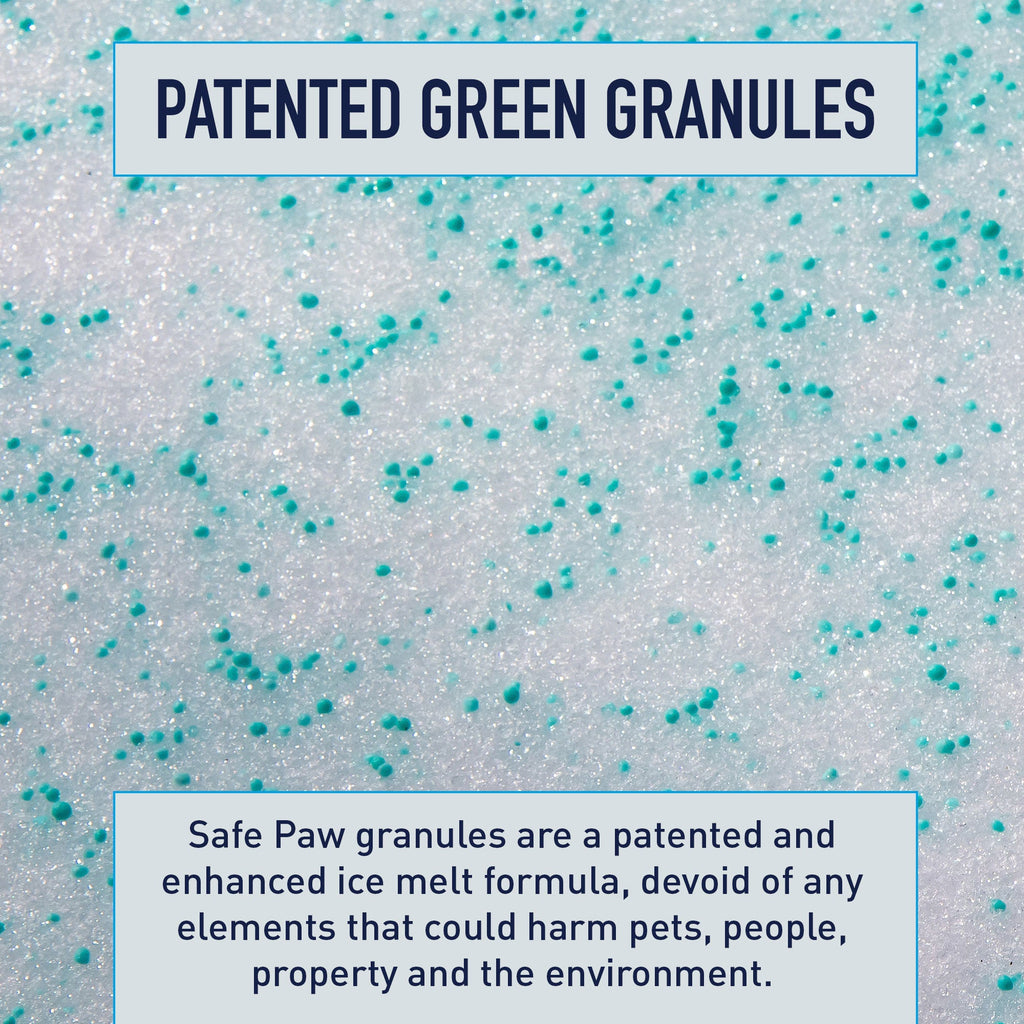 Safe Paw Pet Safe Ice Melt, 100% Salt and Chloride free with Traction Agent, Non-Toxic, Fast Acting, Lasts 3X Longer – 8 Lbs, 1 Pack