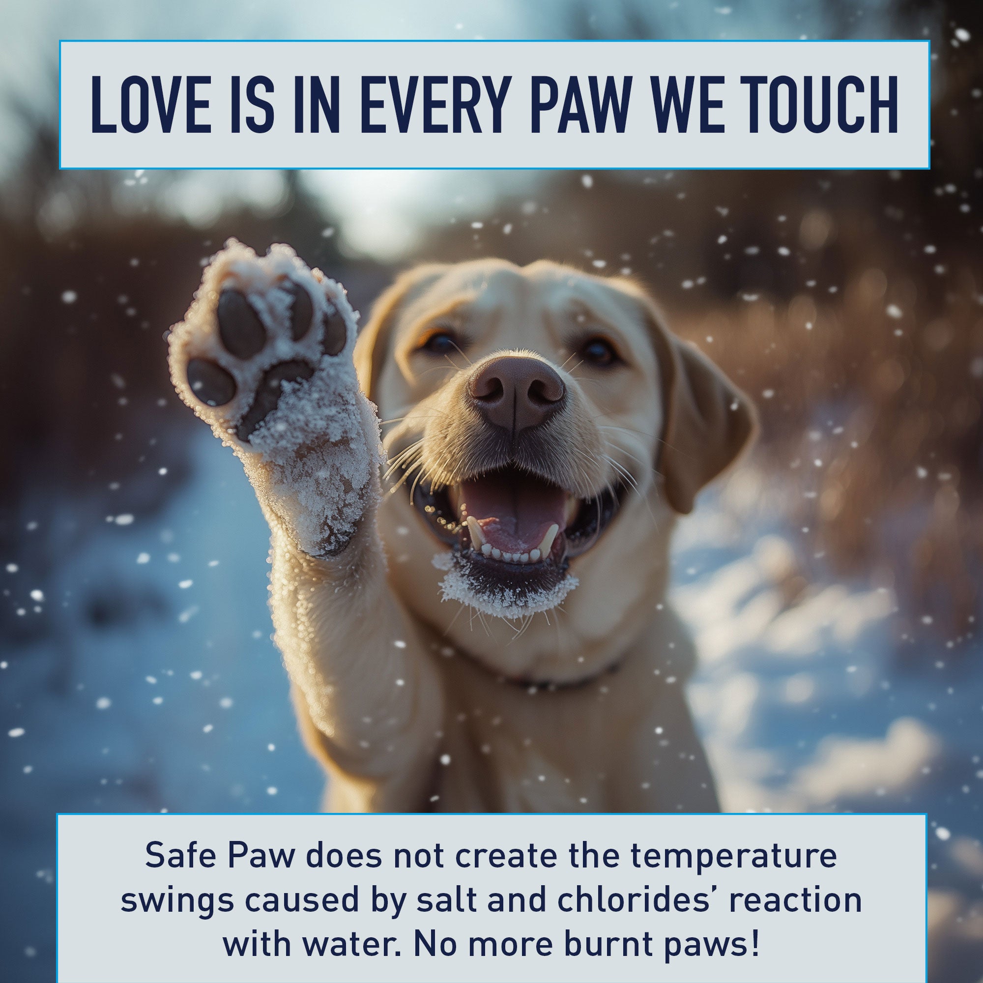 Safe Paw Pet Safe Ice Melt, 100% Salt and Chloride free with Traction Agent, Non-Toxic, Fast Acting, Lasts 3X Longer – 8 Lbs, 1 Pack